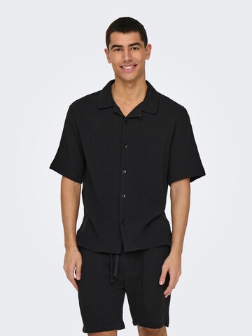 Only & Sons Regular fit Overhemd 'ONSKyle' in Zwart: voorkant