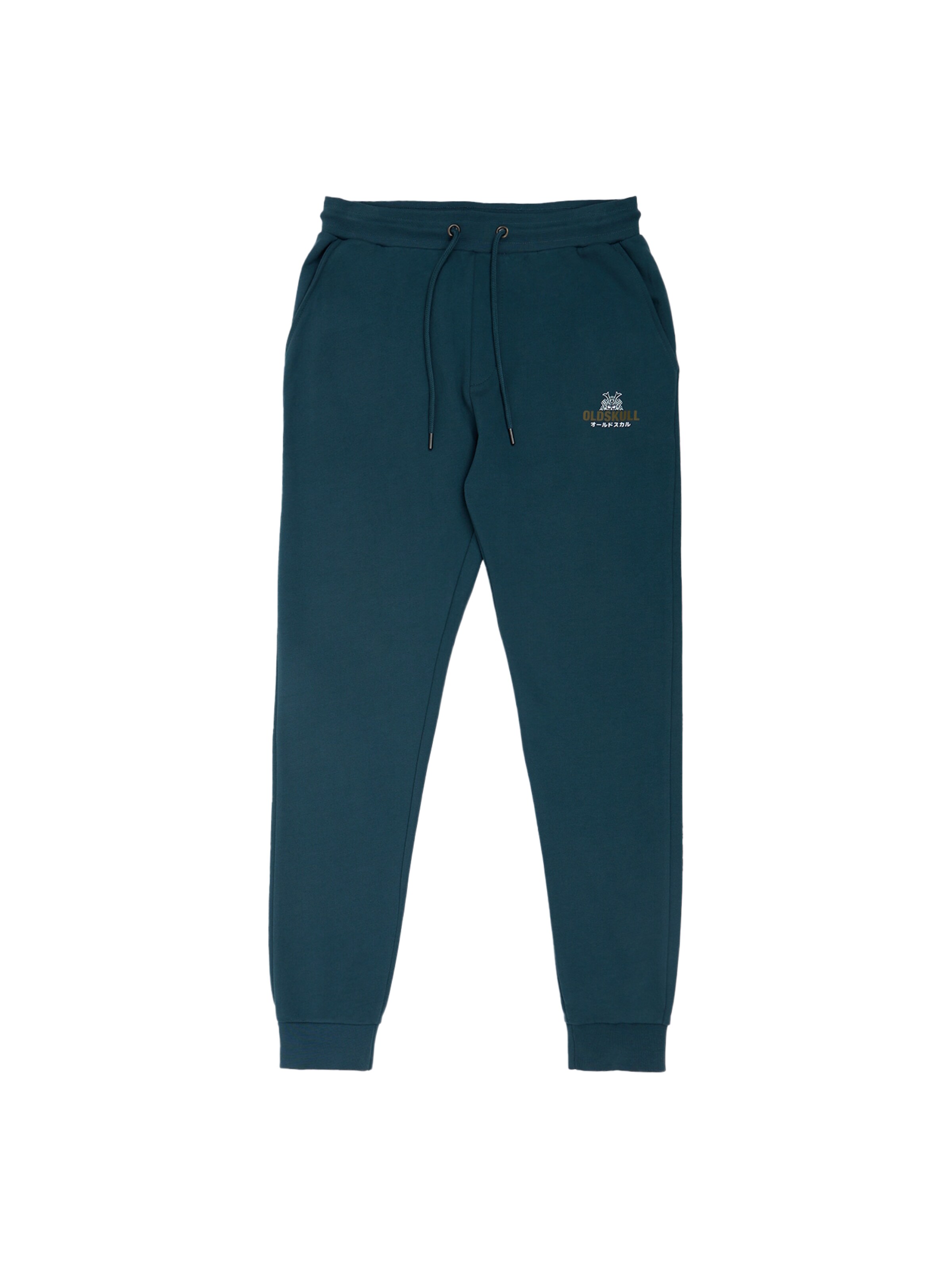 Oldskull Tapered Broek 'Samurai' in Groen: voorkant