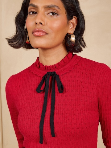 Pull-over love & roses en rouge