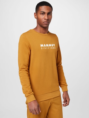 MAMMUT Tapered Athletic Fleece Jacket in Yellow: front