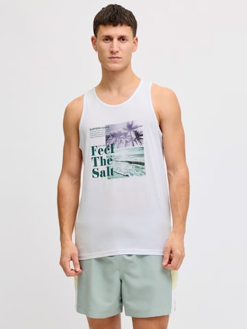 JJ Rebel - Camiseta 'JREBMILES' en blanco: frente