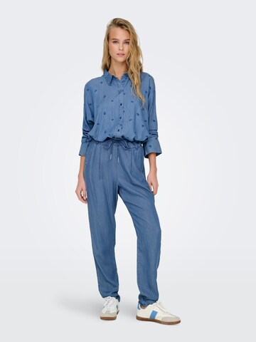 ONLY Tapered Bandplooibroek 'ONLPoptrash' in Blauw