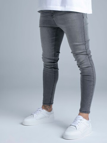 SikSilk Skinny Džíny – šedá: přední strana