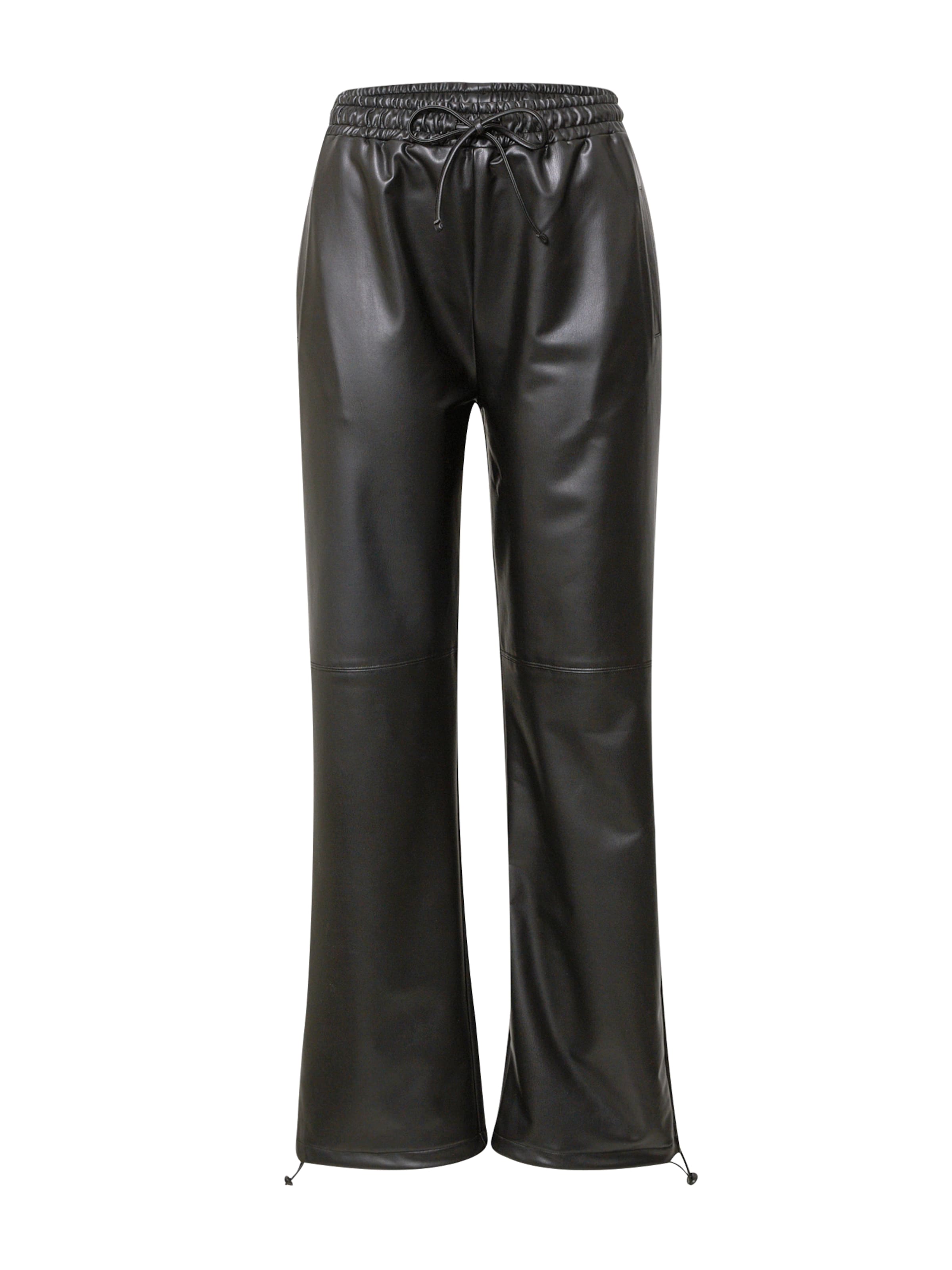 9N1M SENSE Regular Trousers in Black: front