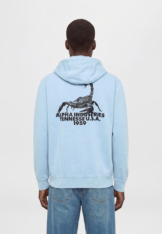ALPHA INDUSTRIES Sweatshirt 'US Scorpion' in Blue: front