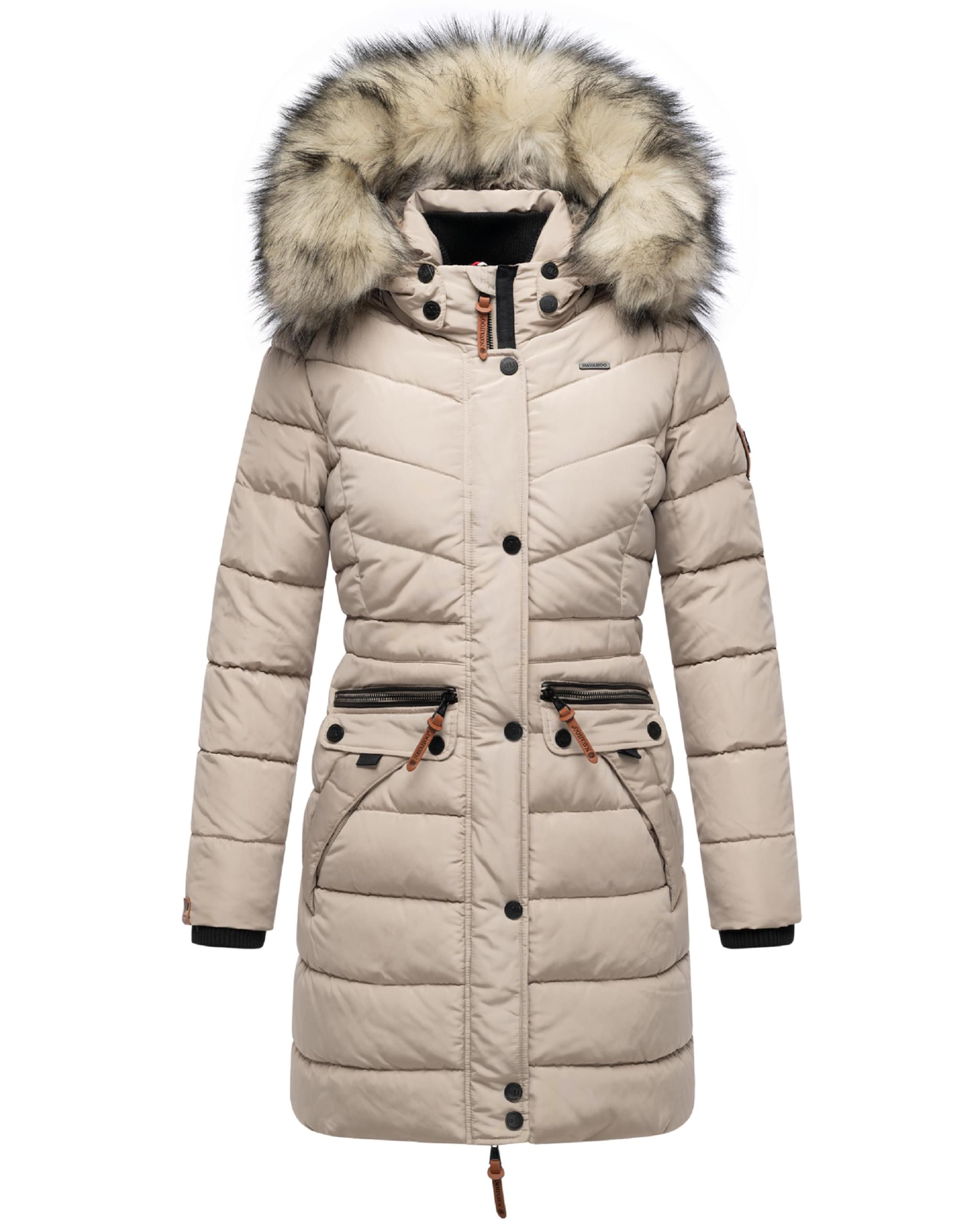 NAVAHOO Χειμερινό παλτό 'Paula' σε γκρι: μπροστά