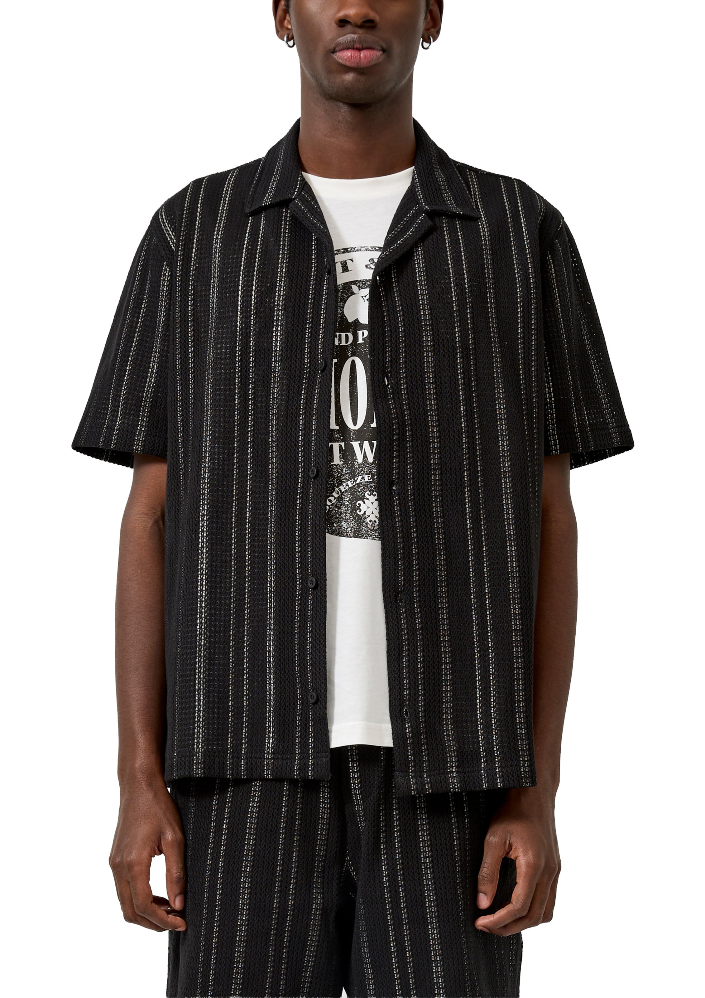 QS Regular Fit Hemd in Schwarz