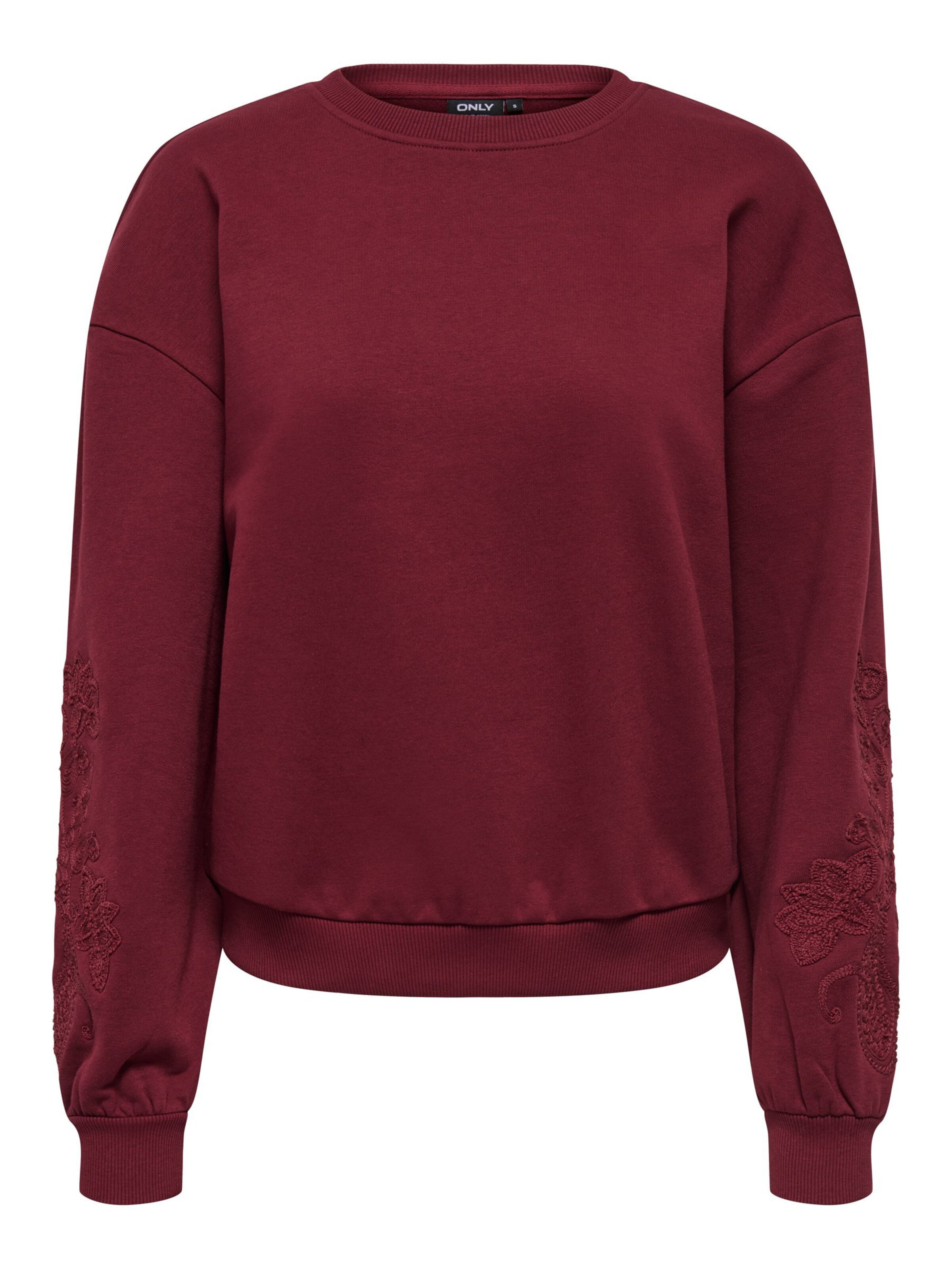 ONLY Sweatshirt 'ONLBrooklyn' i rød: forside