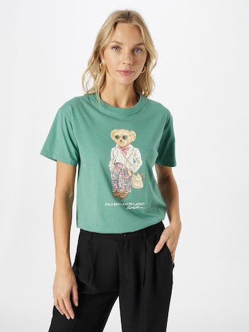 Polo Ralph Lauren Shirt 'Madras' in Groen: voorkant