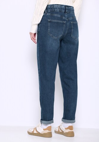 STREET ONE Tapered Jeans 'Paperbag' in Blue