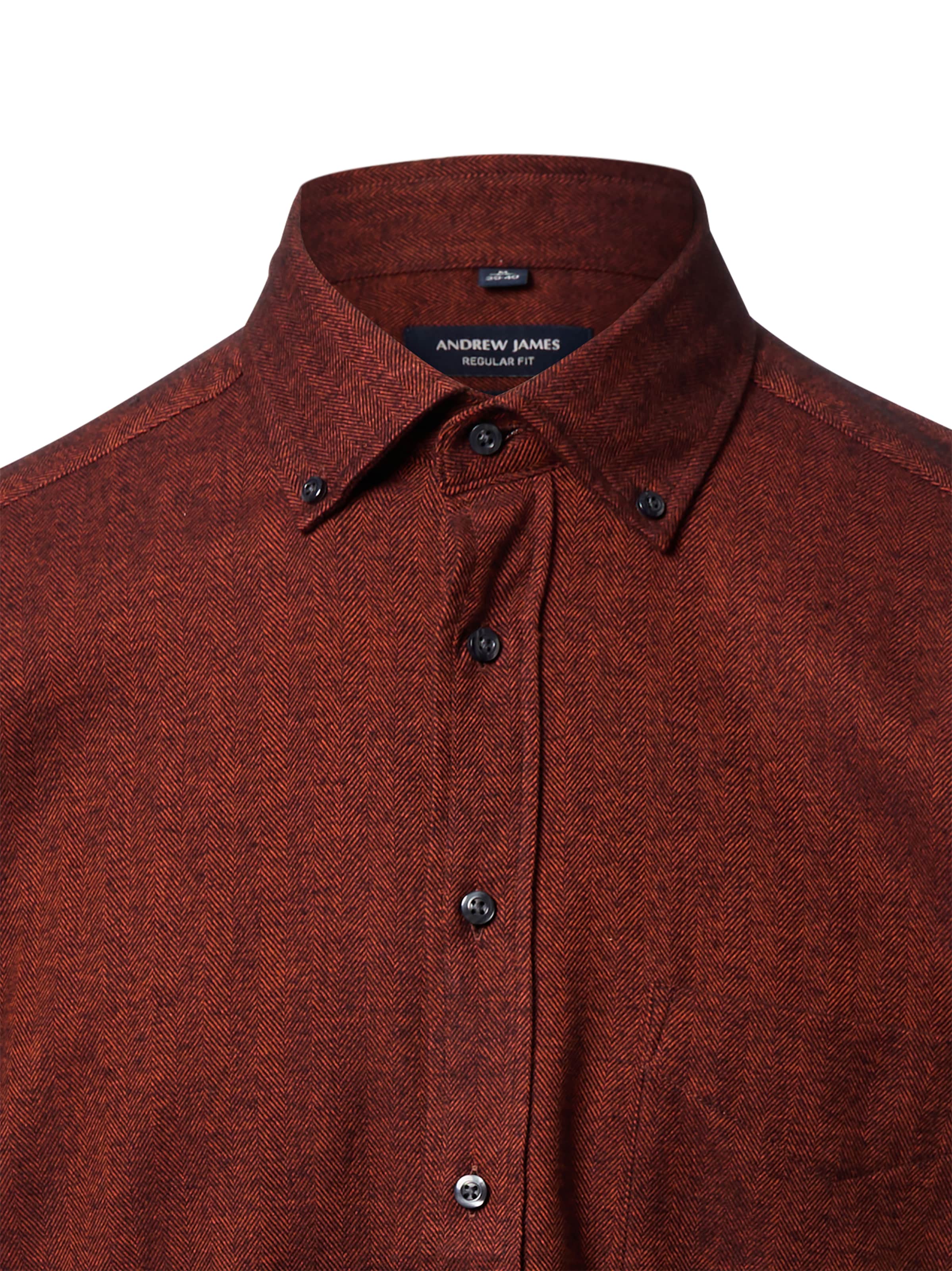 Andrew James Regular fit Button Up Shirt in Red
