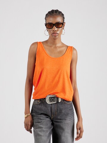 PIECES - Top 'BILLO' en naranja: frente