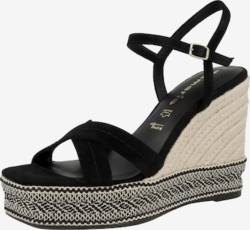 TAMARIS Strap Sandals in Black: front