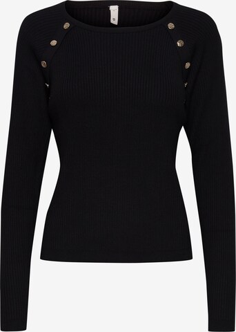 PULZ Jeans Sweater 'SARA' in Black: front