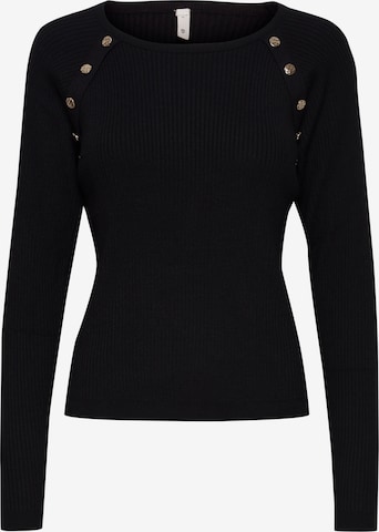 PULZ Jeans Sweater 'PZSARA' in Black: front