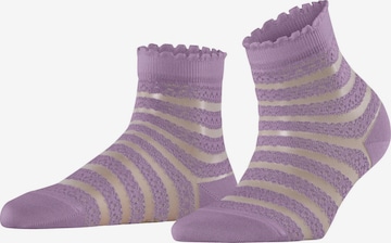 FALKE Socken 'Border Lace' in Lila: Vorderseite