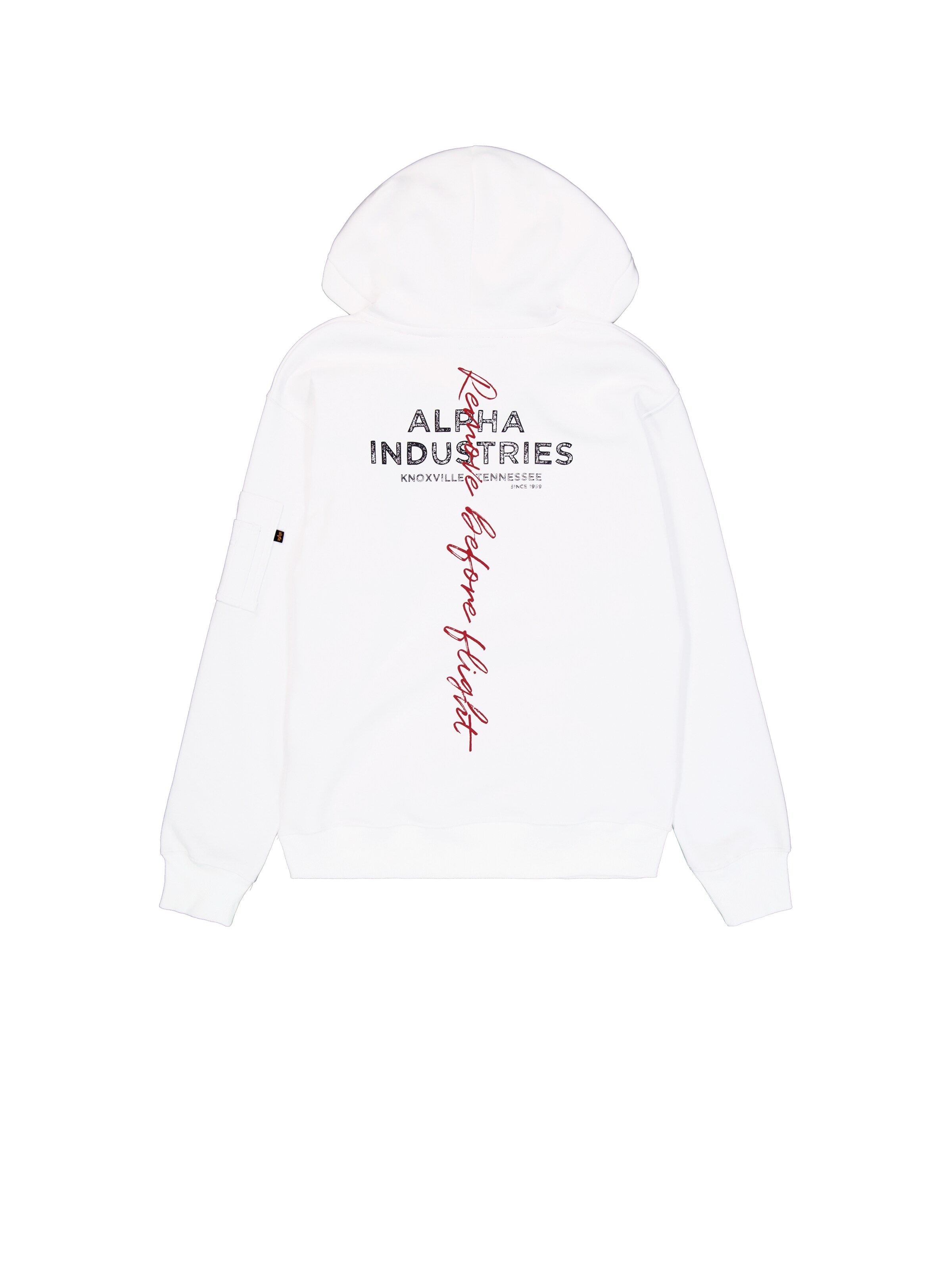 ALPHA INDUSTRIES Sweatshirt 'Signature BP' in White