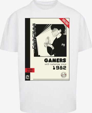 F4NT4STIC Shirt 'Retro Gaming SEVENSQUARED' in Wit: voorkant