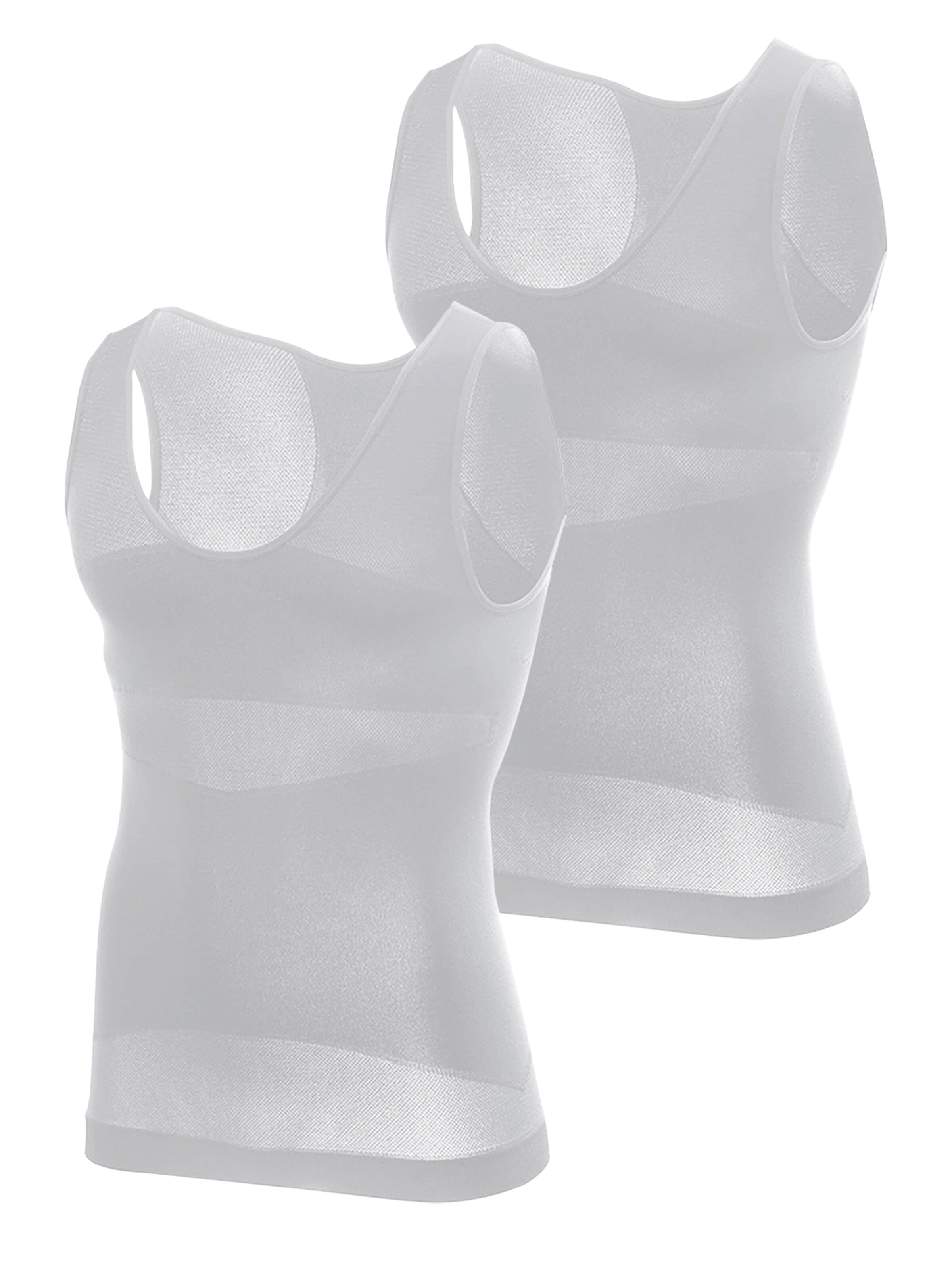 MEETWEE Onderhemd '2-Pack tummy control vest' in Wit: voorkant