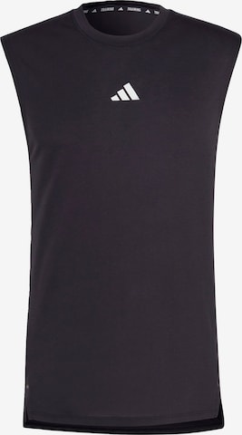 ADIDAS PERFORMANCE Functioneel shirt 'Power Workout' in Zwart: voorkant