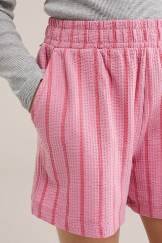 WE FashionLoosefit Hlače - roza boja