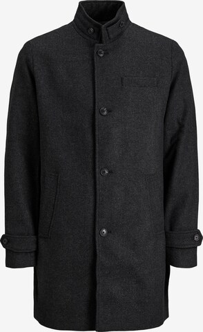 Jack & Jones Plus Between-seasons coat 'Melton' in Grey: front