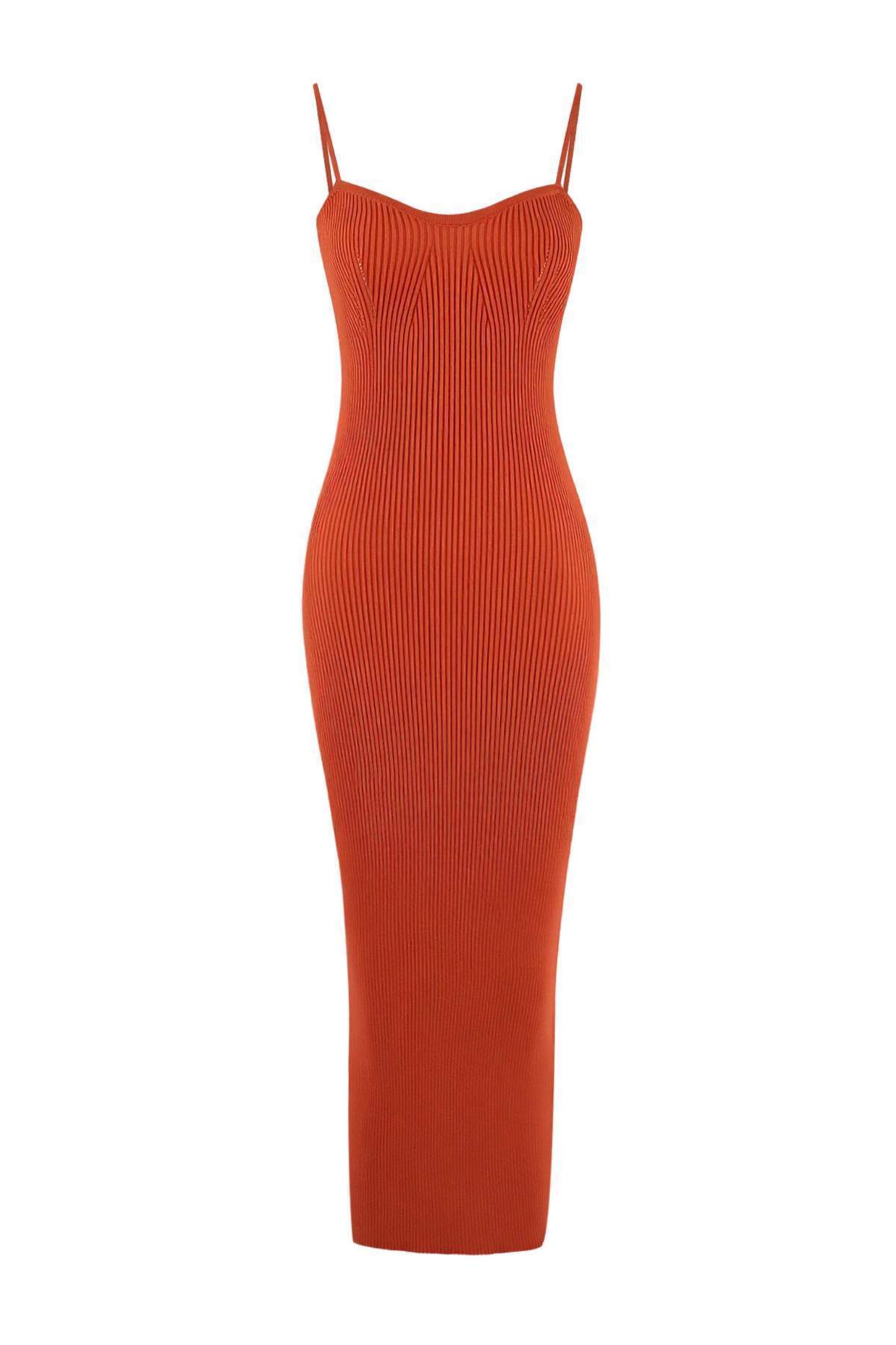 Trendyol Knitted dress in Orange: front