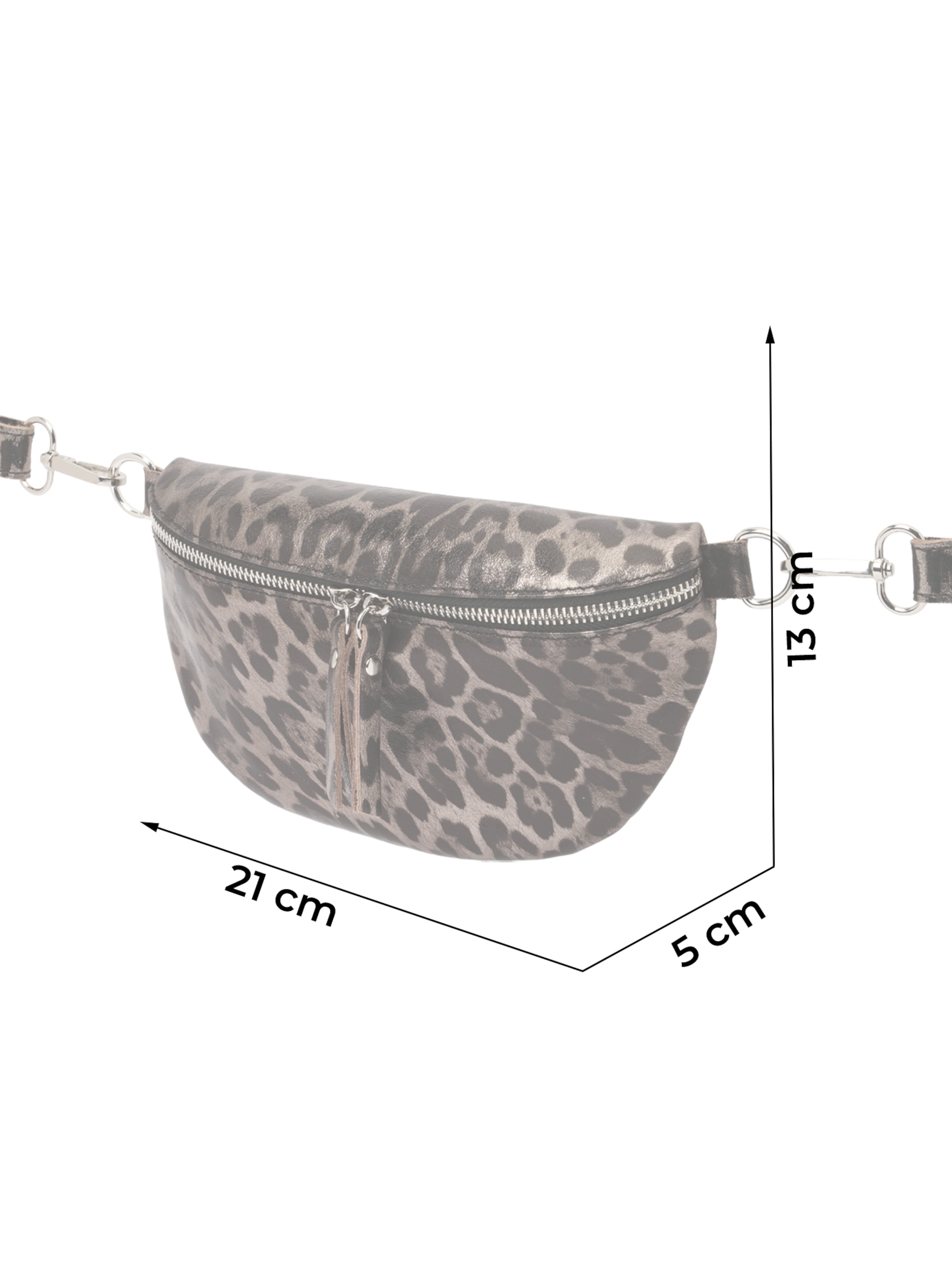 Zwillingsherz Torbica za okrog pasu | siva barva