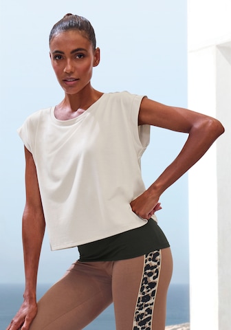 LASCANA ACTIVE Funktionsshirt in Beige: Vorderseite