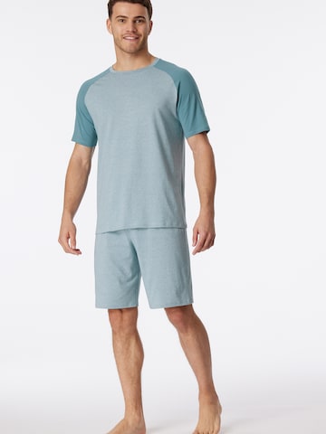 Pyjama court '95/5 Nightwear' SCHIESSER en bleu : devant