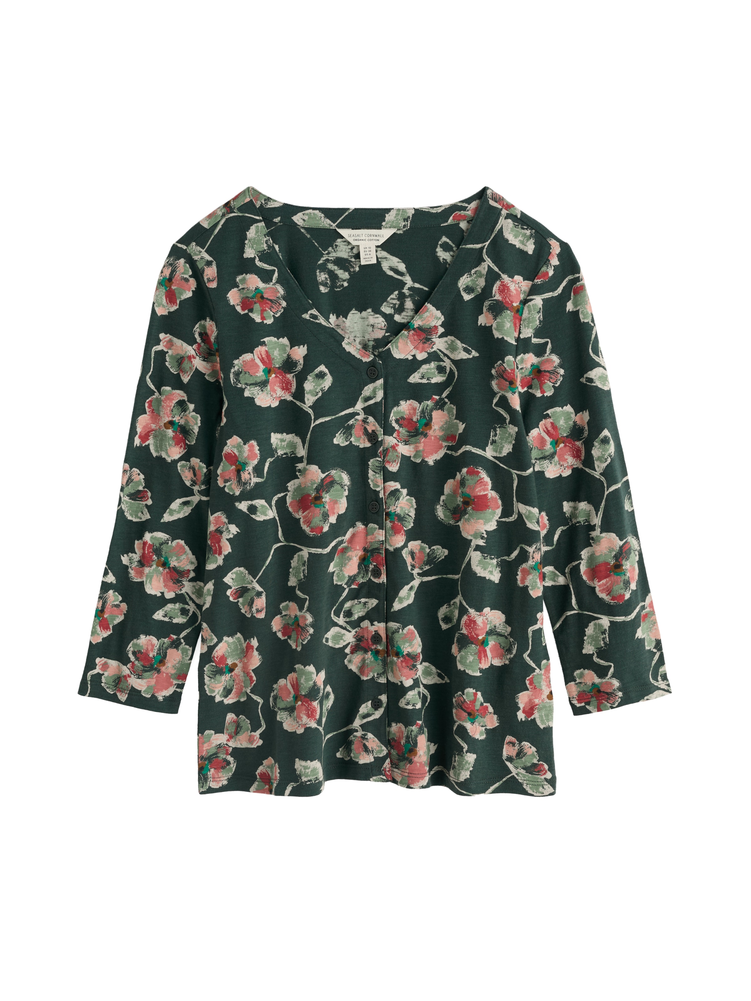 Seasalt Cornwall Halenka 'Studio Glass' – zelená: přední strana