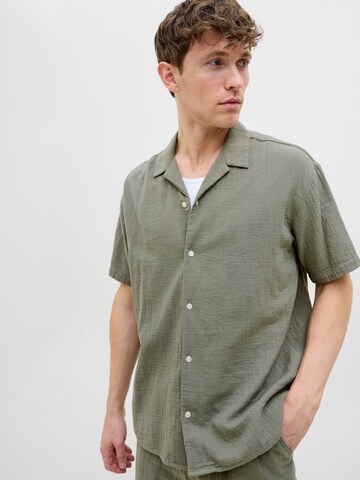 JACK & JONES Comfort fit Overhemd 'JOREaster Patras' in Groen: voorkant