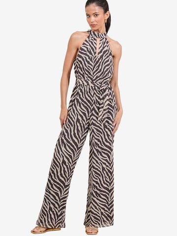 Lipsy Jumpsuit in Bruin: voorkant