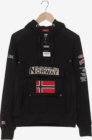 GEOGRAPHICAL NORWAY Kapuzenpullover M in Schwarz: Vorderseite