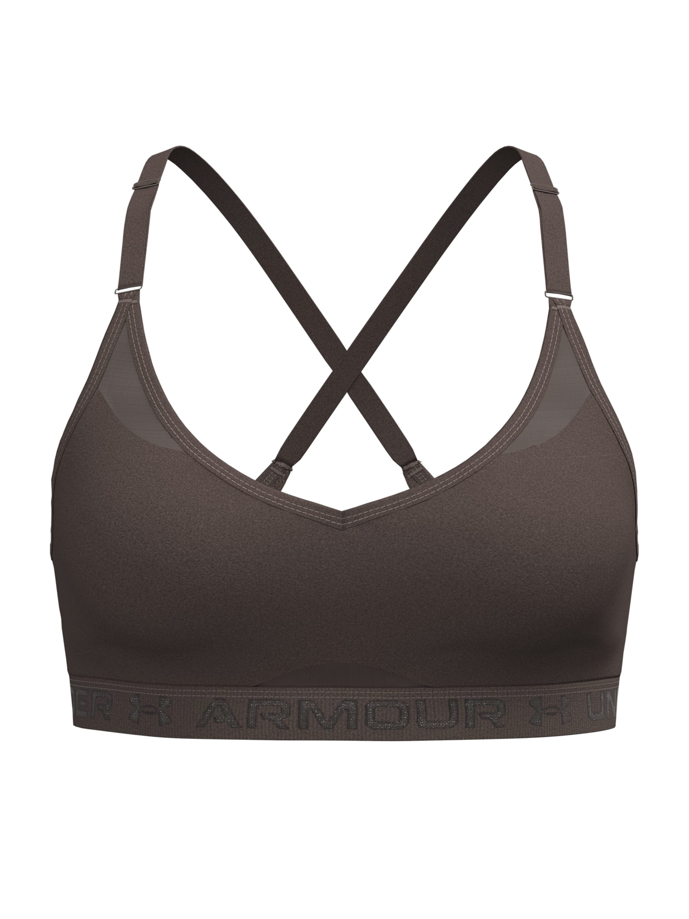 UNDER ARMOUR Bustier Sport bh in Bruin: voorkant