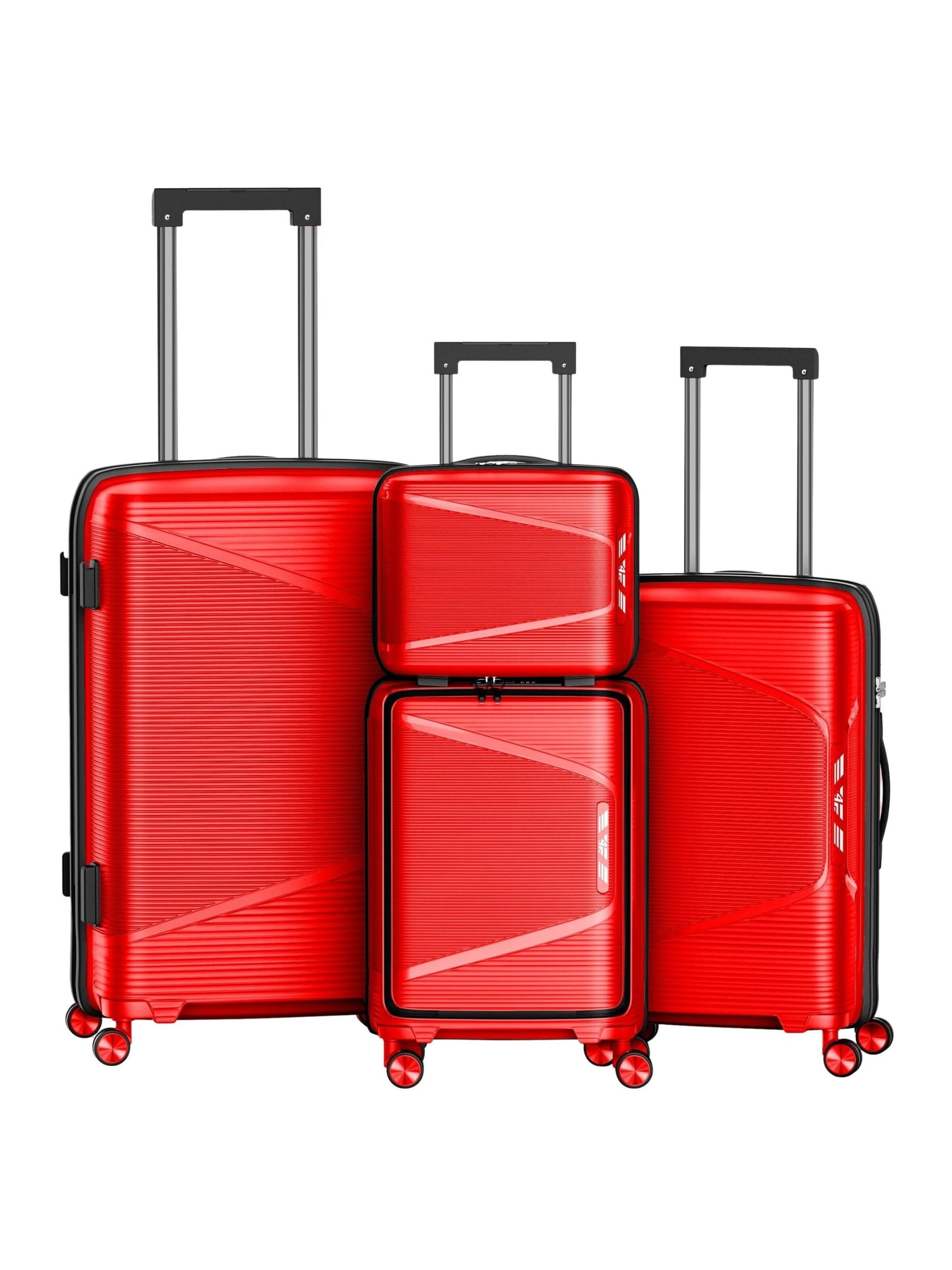 4FLY Suitcase Set 'Linea Lux' in Red: front