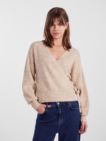 Cardigan 'ELLEN' PIECES en beige : devant