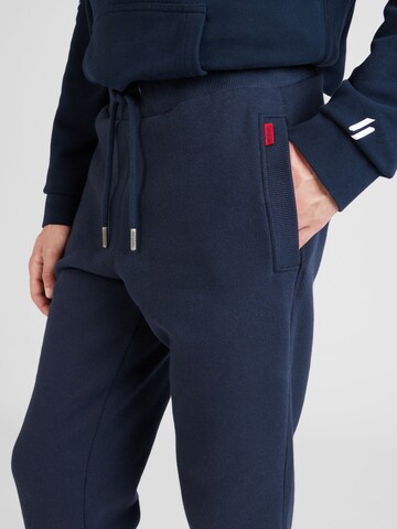 Superdry Tapered Trousers 'Essential' in Blue