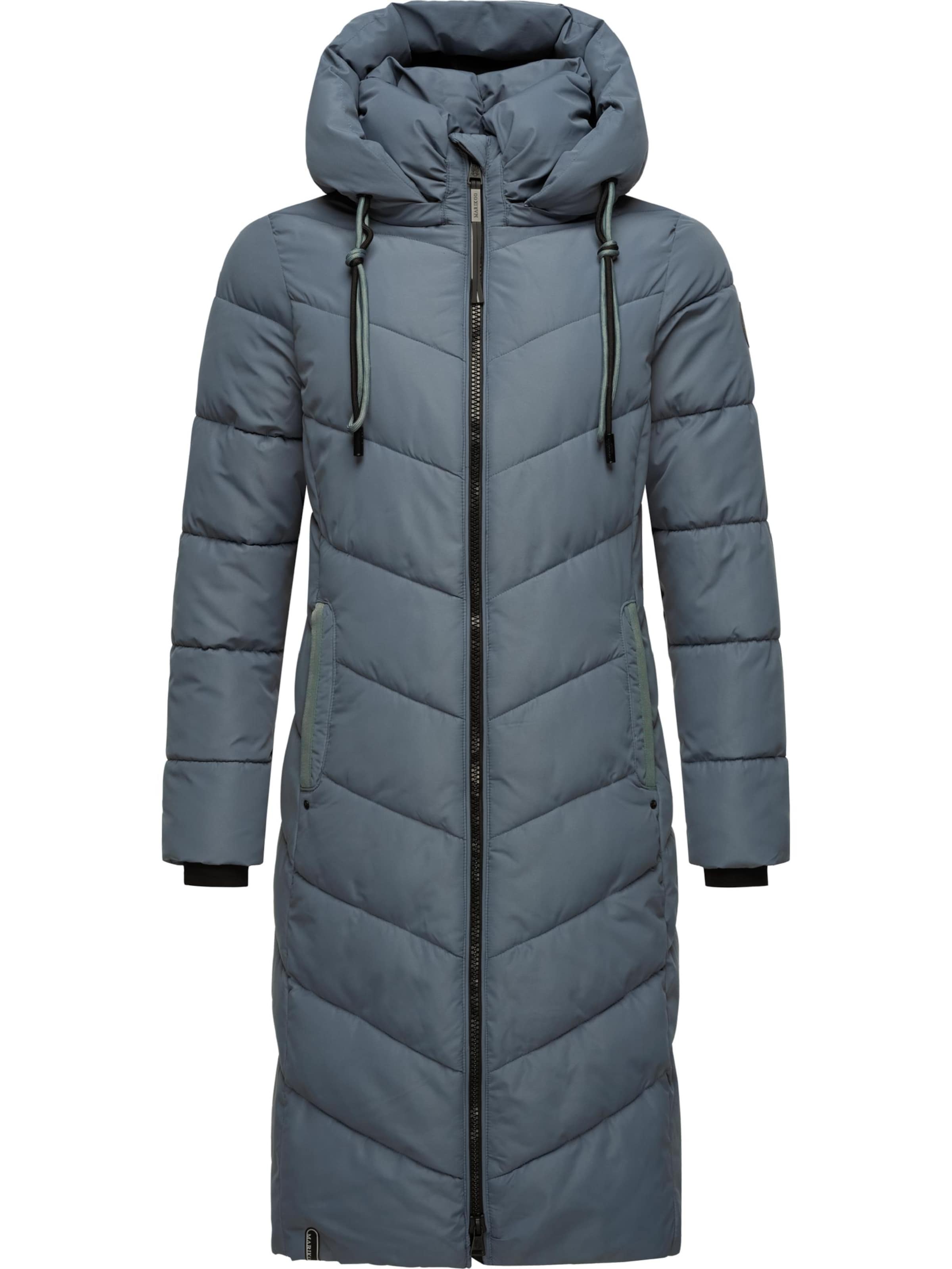 Manteau d’hiver 'Sahnekatzii XIV-1' MARIKOO en bleu : devant