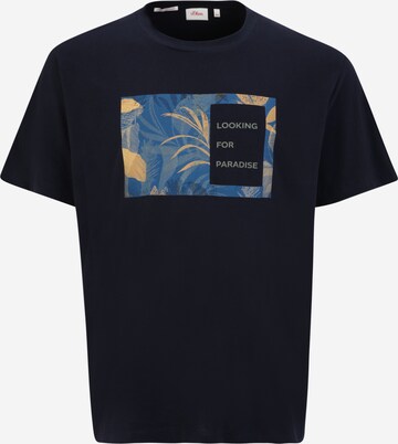 s.Oliver Men Big Sizes T-Shirt in Blau: predná strana