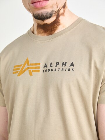ALPHA INDUSTRIES T-Shirt in Beige
