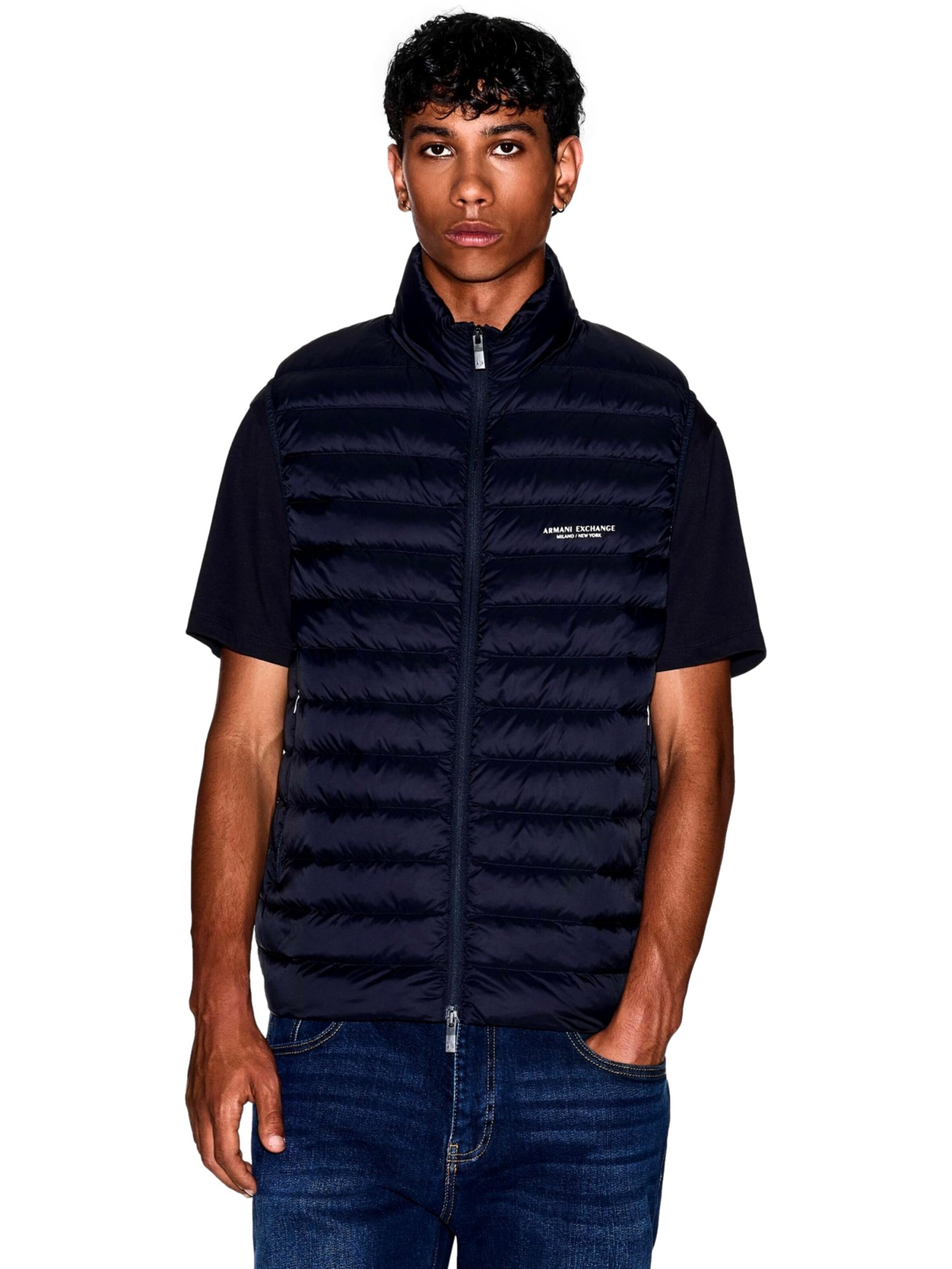 ARMANI EXCHANGE Vest in Blue: front