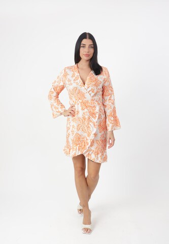 Elara Kleid in Orange: Vorderseite