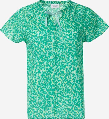 comma casual identity Blouse in Groen: voorkant