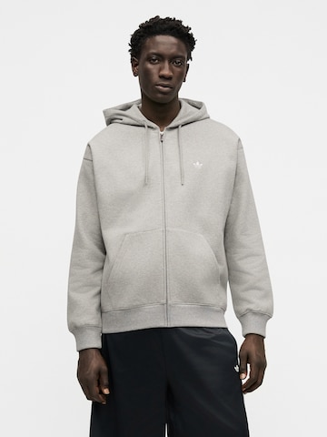 Veste de survêtement 'Trefoil Essentials' ADIDAS ORIGINALS en gris : devant