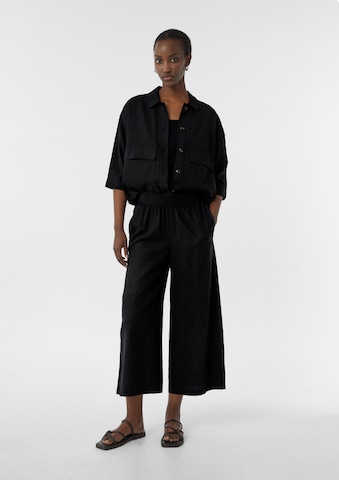 comma casual identity Wide Leg Hose in Schwarz