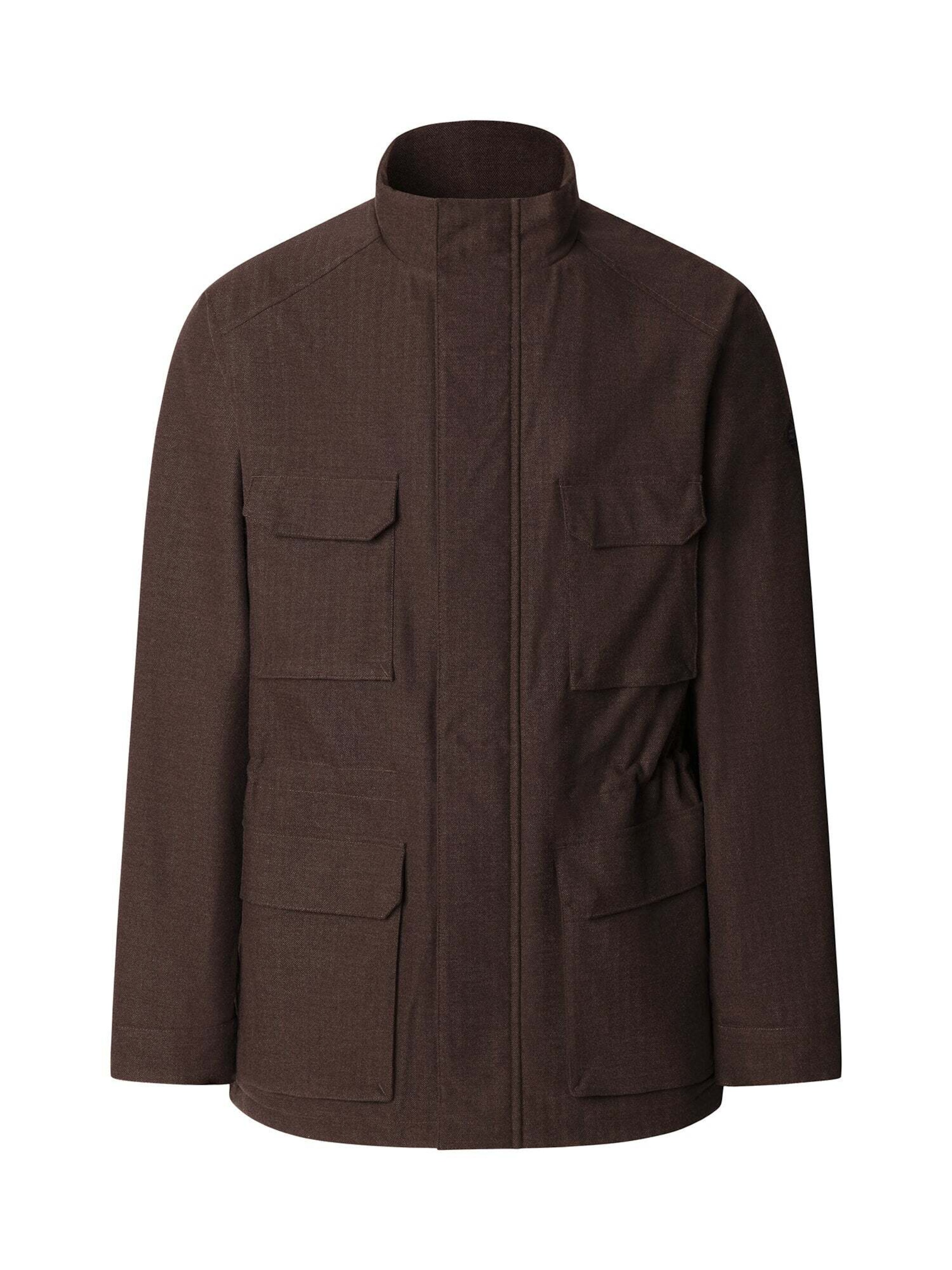 Hackett London Veste mi-saison 'Bone Lux' en brun foncé, Vue avec produit