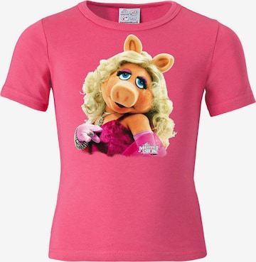 LOGOSHIRT Shirt 'Miss Piggy - Portrait' in Roze: voorkant