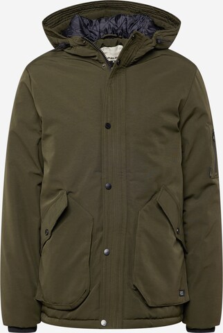 BLEND Winter Jacket in Green: front