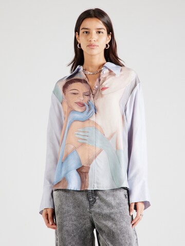 & Other Stories Bluse in Blau: Vorderseite